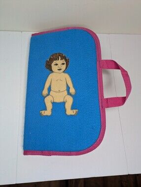 Felt Dolls Clothes Accessories Zippered Travel Carry Case w/ Handle